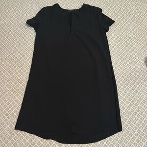 Theory Cap Sleeve Black Midi Dress